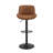 Swivel Upholstered Faux Leather Adjustable Height Counter Stool-1319467799