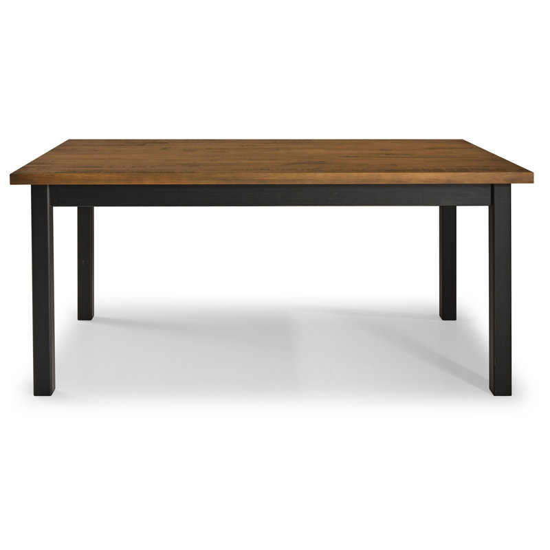 Rustic Black and Barnwood Reclaimed Pine Dining Table 63"