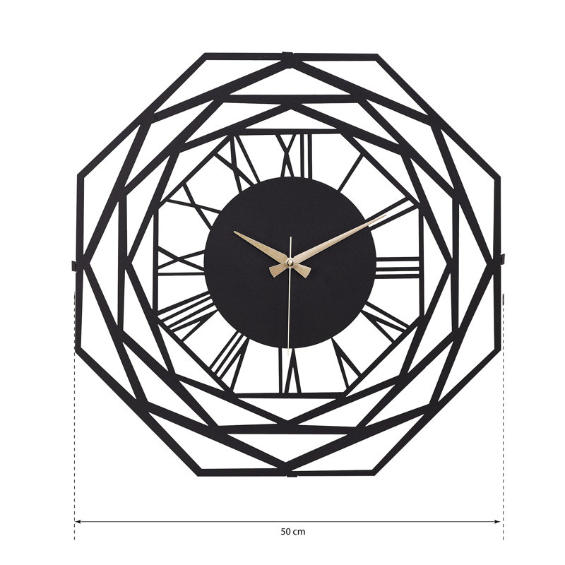 Amarmula Metal Wall Clock, Black