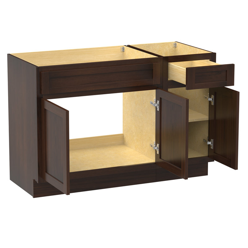 Base de meuble-lavabo simple 54 po, Brun
