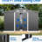 10x8 Ft Metal Foundation Outdoor Shed With Lockable - Protected, All Weather, Gray, Lawn Feature Rain And Snow , For Garden, Lawn, Gray-118112012-118112015