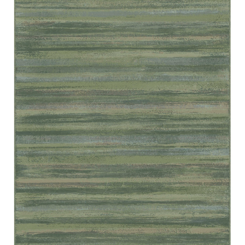 Pemberville 306.32m x 53cm Textured Wallpaper Roll, Green