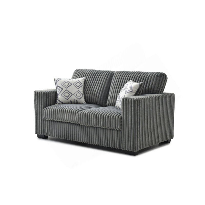 Causeuse Teddy G00180A-L GRIS, L 67 po