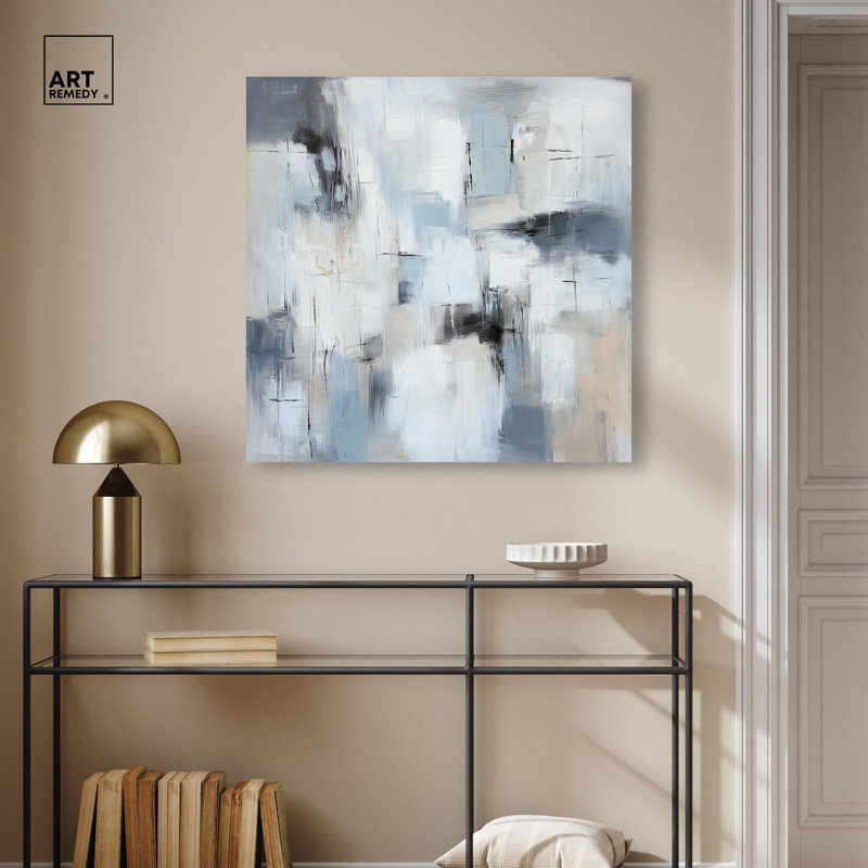 «Blue Yonder» par Art Remedy, 30" H x 30" W, Toile tendue, Toile tendue