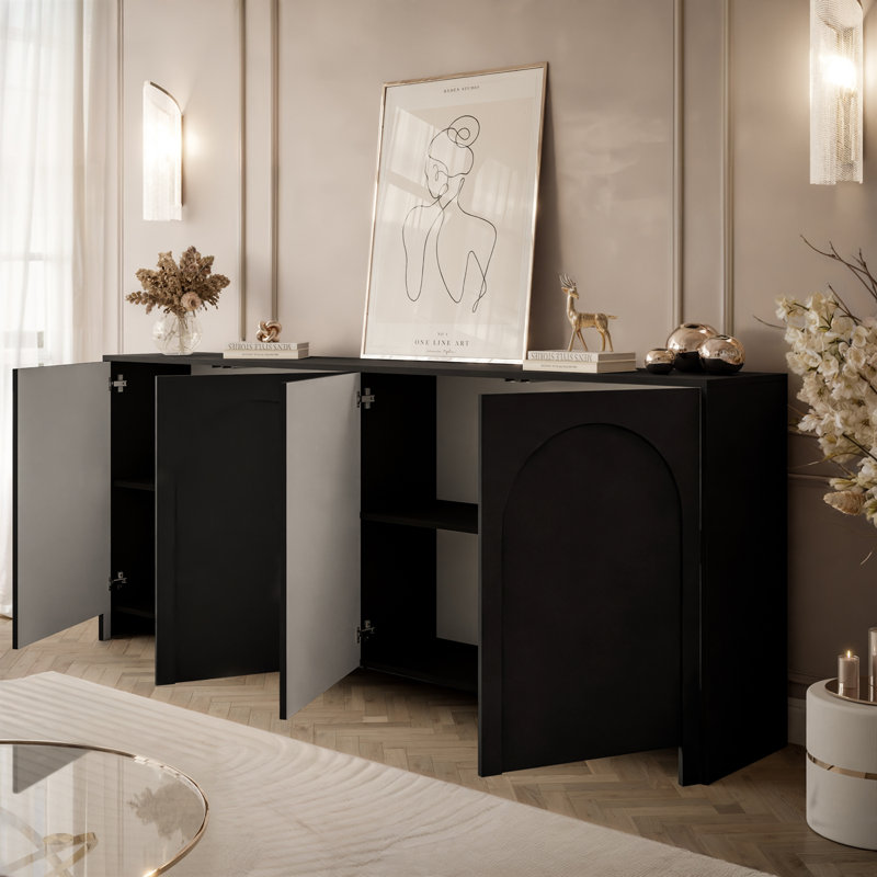 Sideboard ARIADNA 4D, Black