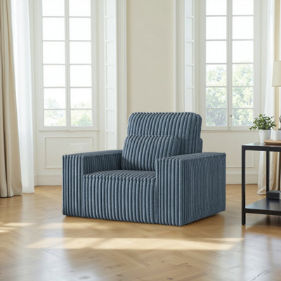 Belmont 43'' Upholstered Accent Chair, Gray