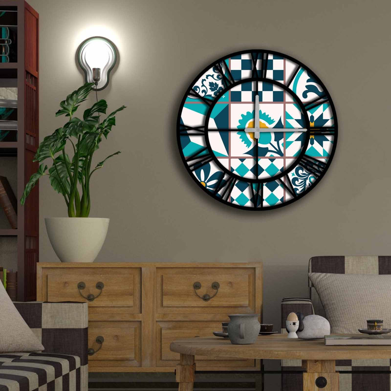 Horloge murale décorative élégante, 19,7 po de diamètre, 100% panneau de fibres à densité moyenne avec une épaisseur de 0,2 po | Nécessite 1 pile AA (non incluse) | Parfait pour la décoration intérieure, l'esthétique moderne et l'élégance intemporelle