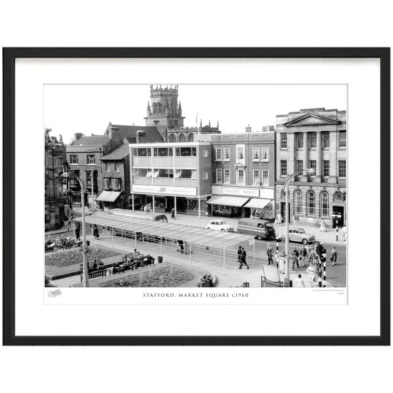 Stafford, Market Square C1960 - Single Picture Frame Print, 28cm H x 36cm W x 2.3cm D