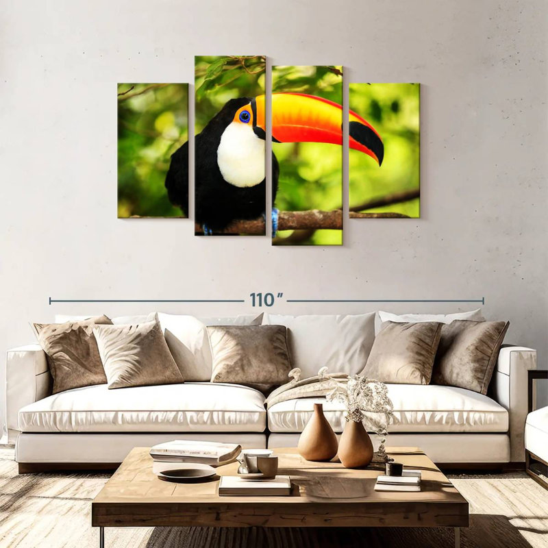 Toco Toucan, 48" H x 75" W