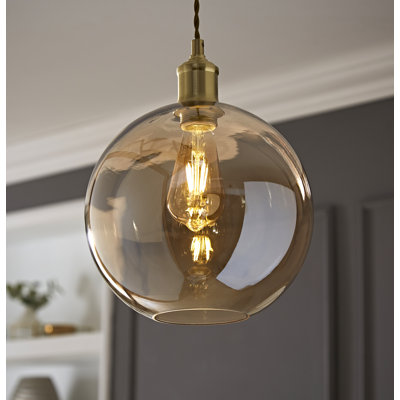 23.5cm H Glass Round Pendant Shade