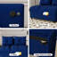 Chaise d'invité polyvalente en velours bleu - pliable, dossier réglable, 105 à 180 degrés, et lit de téléphone pliable, port à 3 angles-1326792874