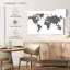 Carte du monde Aliaz BW Stripes-107708886