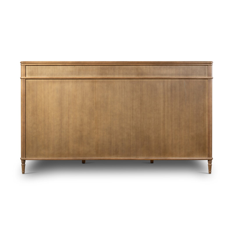 Toulouse Solid Wood Bed, King, Toasted Oak