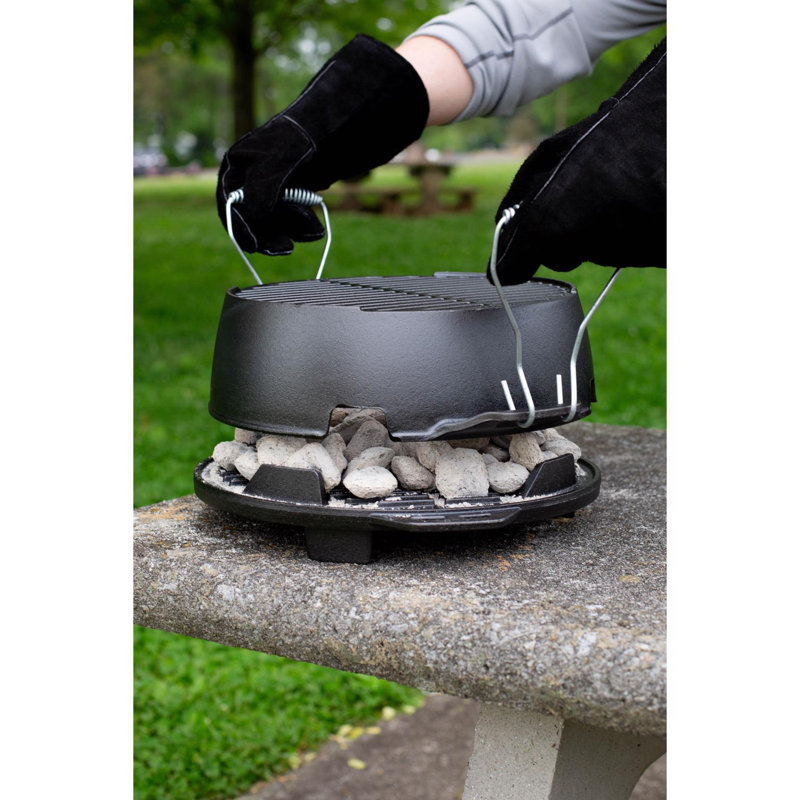 Lodge 36.3cm W Portable Charcoal Grill
