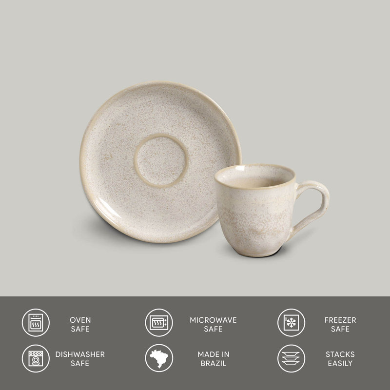 Soucoupe en grès de 2,72 po Latte Commercial