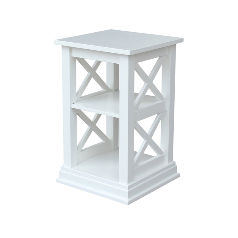 Rossitano Solid Wood End Table, White