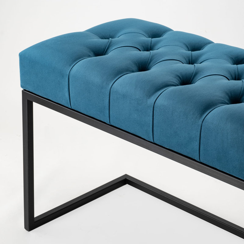 Emaleigh Velvet Upholstered Bench, H40 x W100 x D30cm