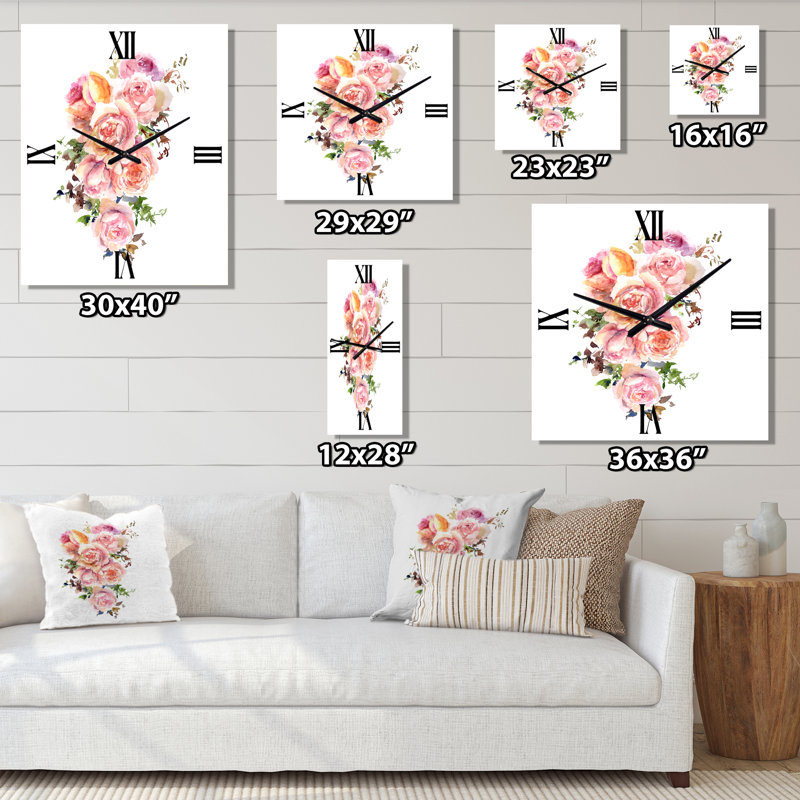 Horloge murale Roses, Grand