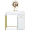 Coiffeuse avec miroir lumineux, 2 tiroirs et 1 armoire
