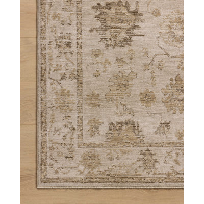 Bungalow Rose Wrobel Fog / Natural Area Rug