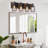 Farmhouse Bathroom Vanity Light With Cage Lampshade,Wood Bathroom Light Fixtures Over Mirror,Rustic Bathroom Lighting For Bedroom Living Room Hallway-142547093