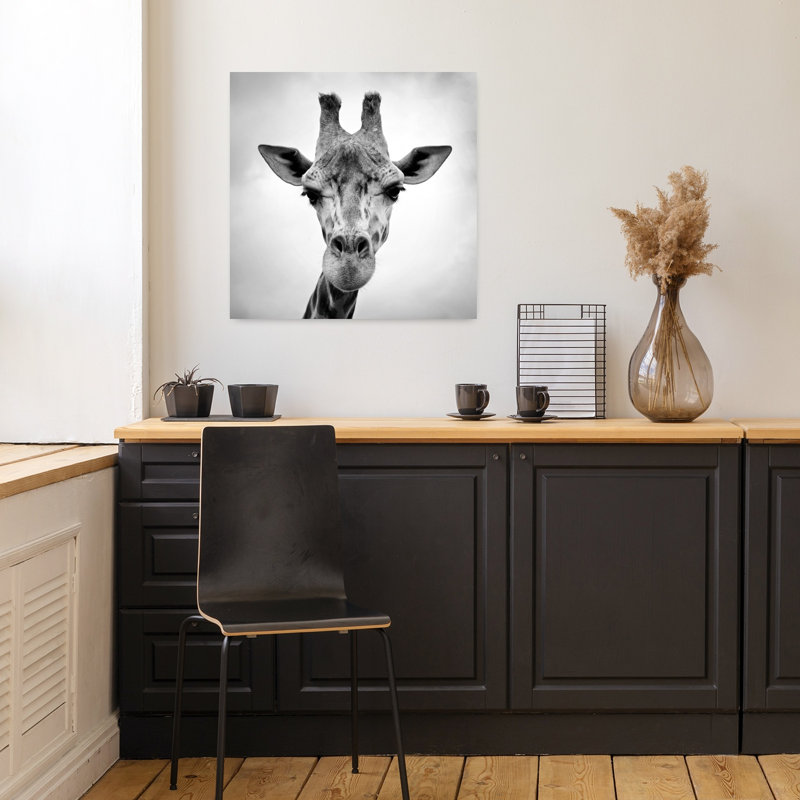 Girafe, art girafe contemporain, H 18 po x l 18 po