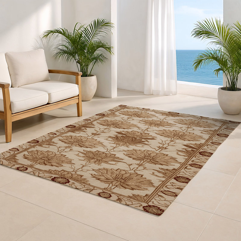 Tapis d'intérieur et d'extérieur brun français, Rectangulaire 2 pi x 3 pi
