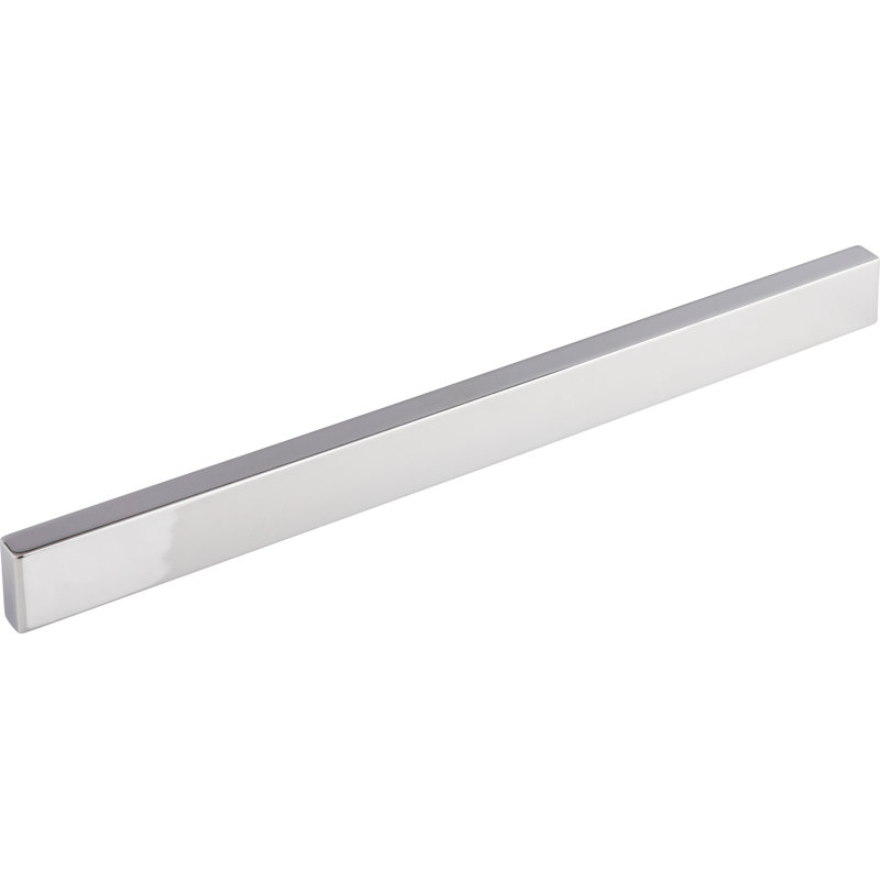 Modern Metro Finger Pull, 12" Center to Center, Polished Chrome