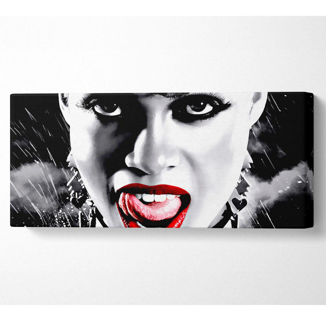 Sin City Lips - Panorama-Kunstdrucke auf Leinwand gewickelt