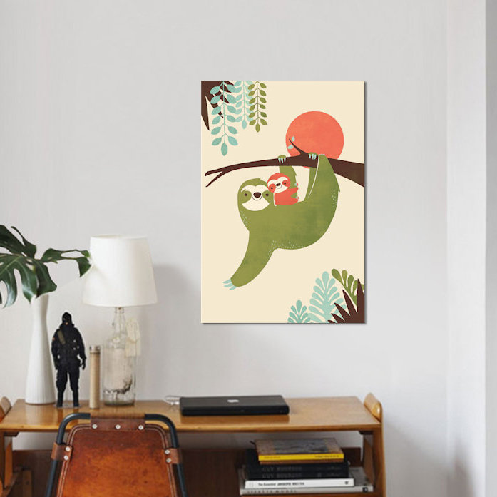 «Mama Sloth», impression sur toile, H 60 po x l 40po x P 1,5 po, Toile tendue, Pas de tapis