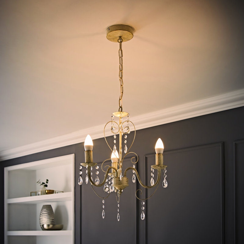 Edgar 3 - Light Candle Style Chandelier, No