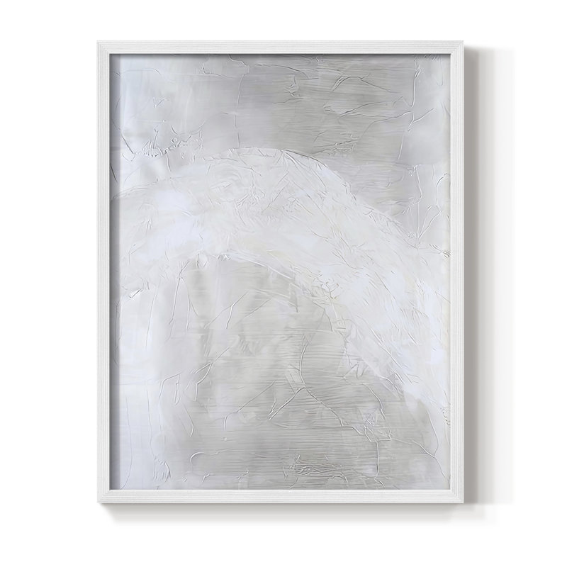 Impression encadrée Snowdrift III - bois massif, H 11 po x l 9 po, Blanc