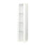 Armoire latérale blanche Alverez avec lampe à bande en aluminium de 3 mm et panneau de particules de 15 mm de largeur, l 40 x 29 x H 170 cm, blanc et élégant