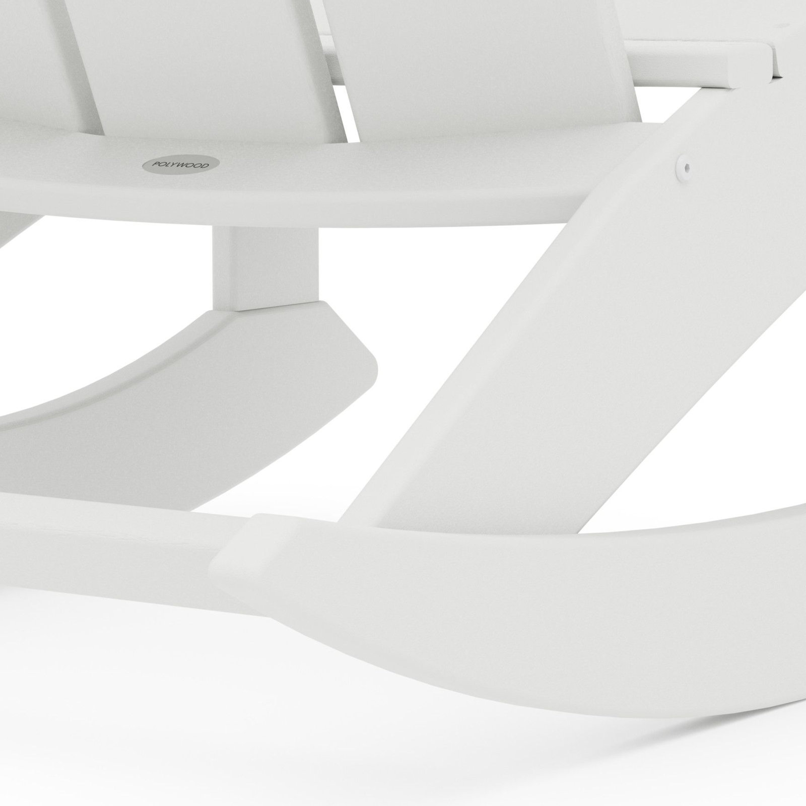POLYWOOD® Modern Rocking Adirondack Chair, White