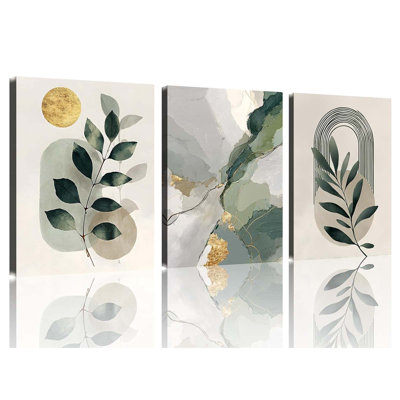 3 Piece Wrapped Canvas Wall Art