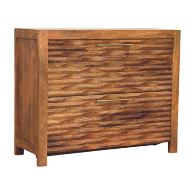 Solid Wood Rectangle Accent Cabinet