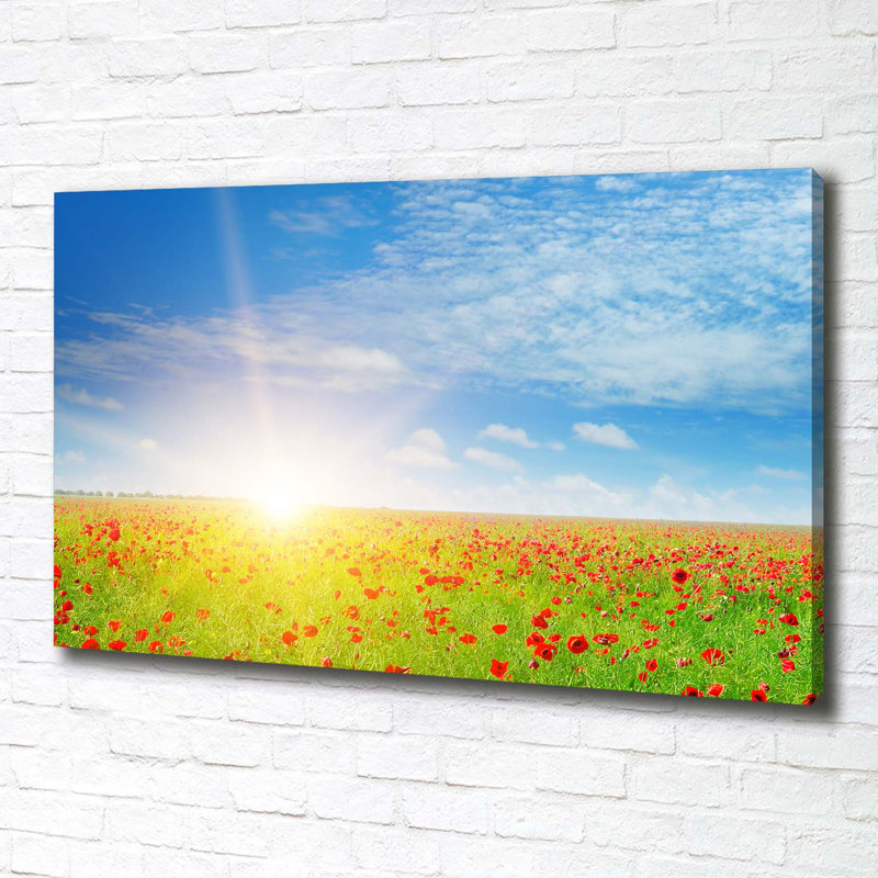 Field Of Poppies - Wrapped Canvas Print