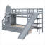Castle Style Bunk Bed With 2 Drawers 3 Shelves And Slide-1107856966-1107856965