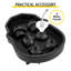 Plateau de glaçons Skull, machine à boules de glace à 6 grilles, plateau en silicone noir flexible avec couvercle et entonnoir, cubes de glace en 3 motifs distincts pour les boissons et les chocolat lors de fêtes et de fêtes
