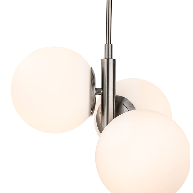 3 - Light Sputnik Pendant, Brushed Steel