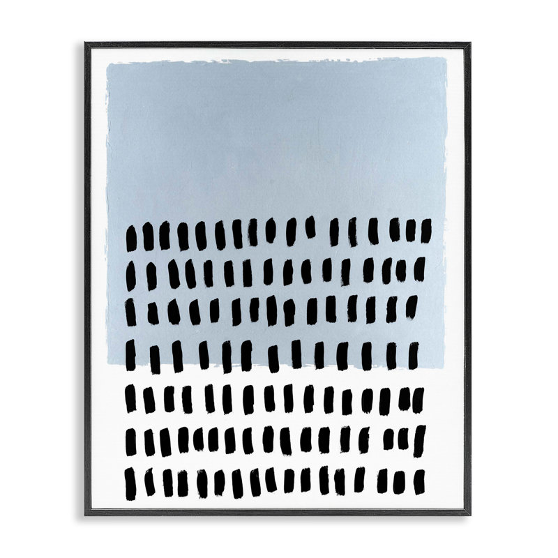  Art à pois bleus par Michael Willett, H 20 po x l 16 po, Giclée encadrée noir minuit