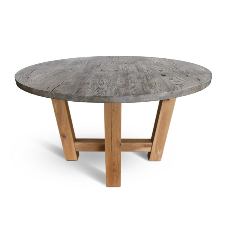 Oak Round Solid Wood Dining Table