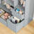 Castle White Bookshelf, 4-Tier Open Shelf Bookcase, 9 Cube Storage Organizer and 5 Drawers with Anti-Tilt Device, Freestanding Horizontal Bookshelf Cube Shelf for Bedroom, Living Room-1464777631
