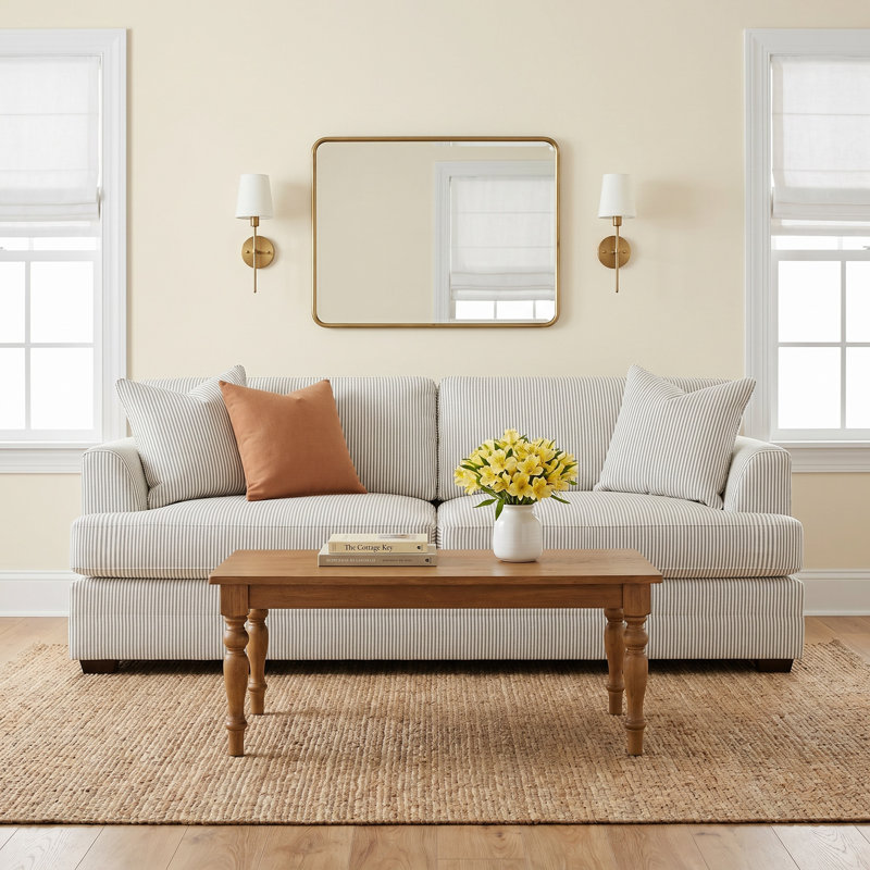Edan Upholstered Sofa, Macarena Beige
