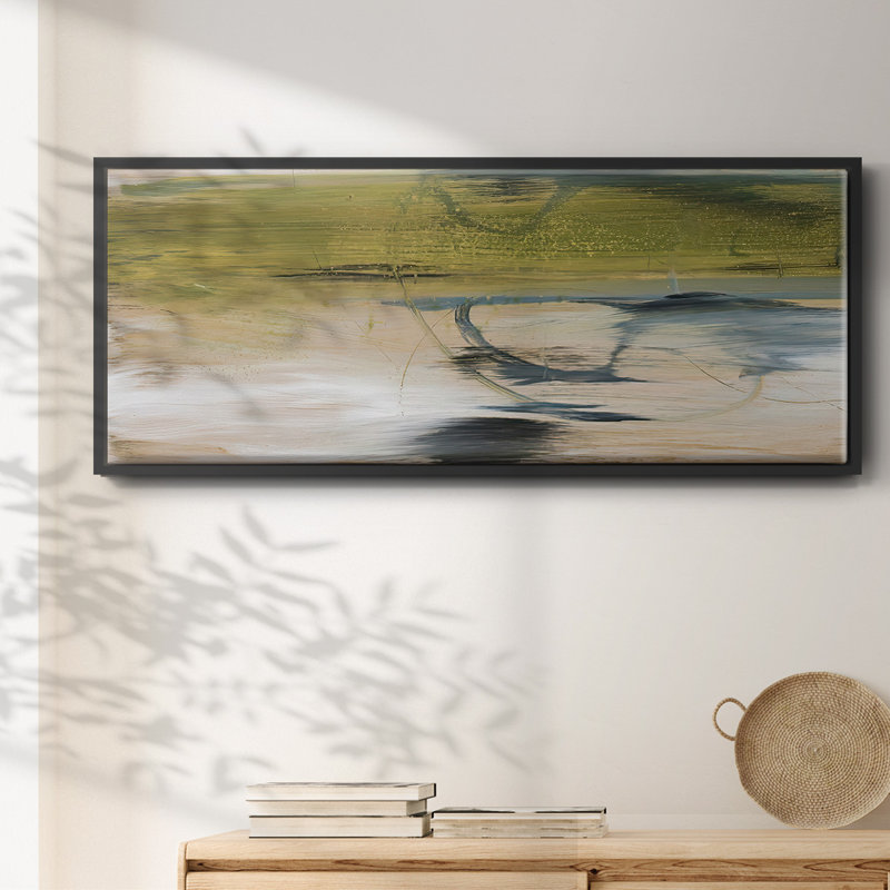 Aquatic Reflections II- Framed Canvas, 24" H x 60" W