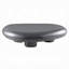 Table basse Fory, plateau ovale de 46 pouces avec base basse en métal, gris ultrabrillant