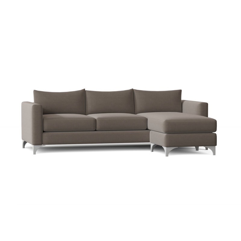 Vess Upholstered Sectional Reversible, Akiko Cobblestone