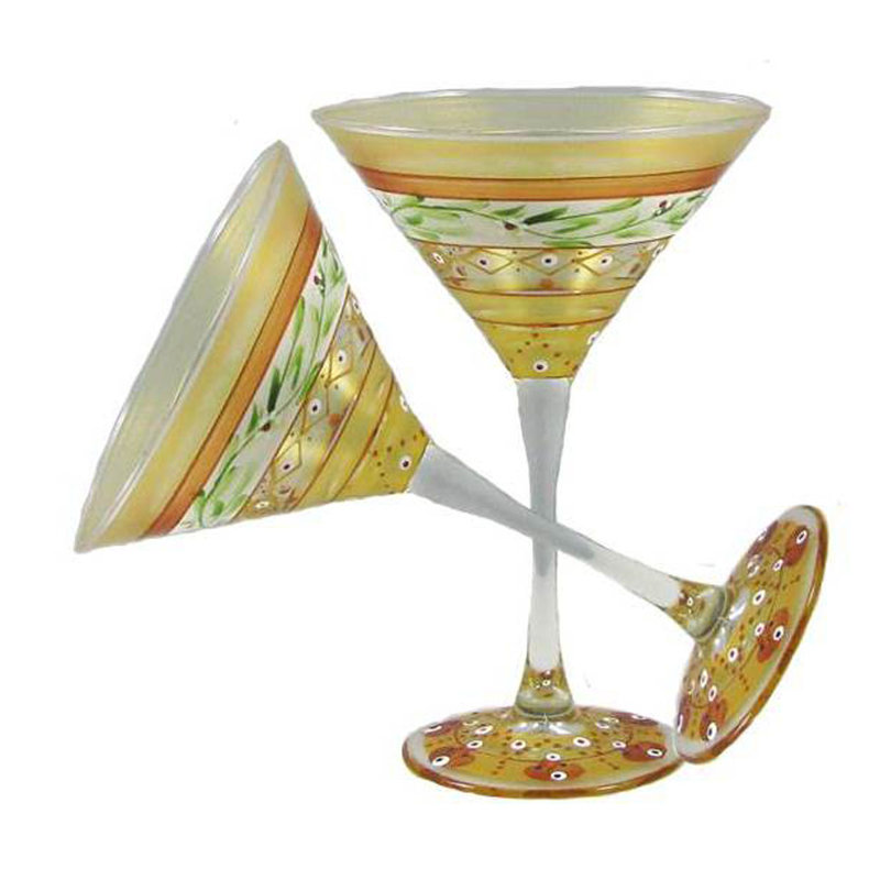 Guirlande mosaïque 7 oz. Verre à martini, Or