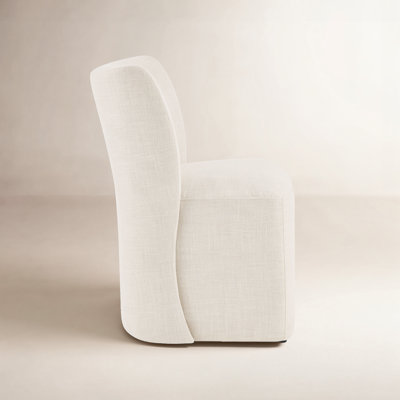 Madie Upholstered Dining Chair with Casters ( Set of 2)