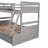 Twin Over Full Bunk Bed With Storage - Gray
